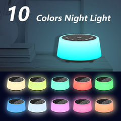 Color Noise with 32 volume levels to fine-tune sound softness.