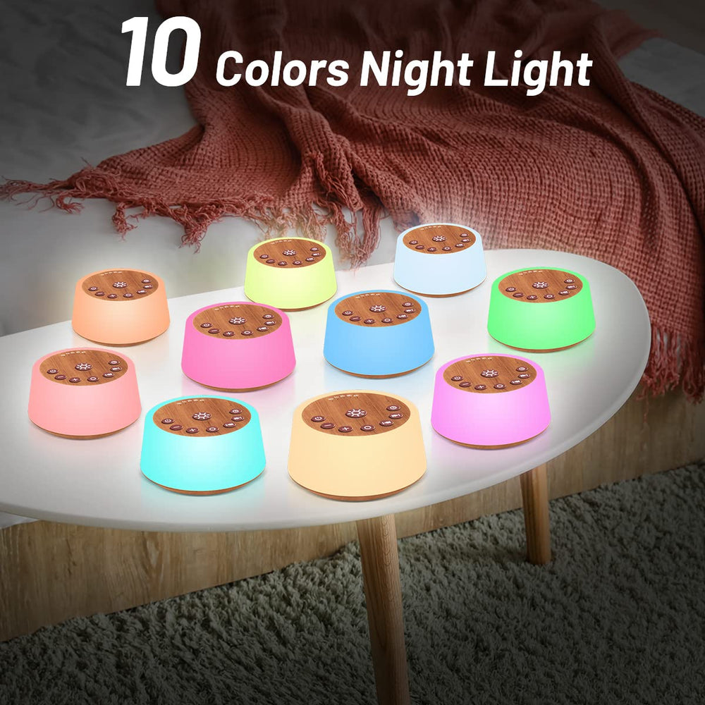 Color Noise sound machine provides 32 volume levels for personalized audio balance.