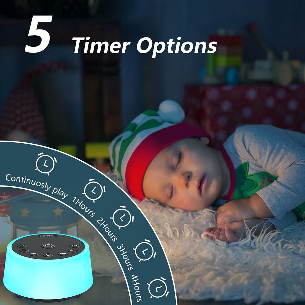 Color Noise 5-timer options for auto-off routines.