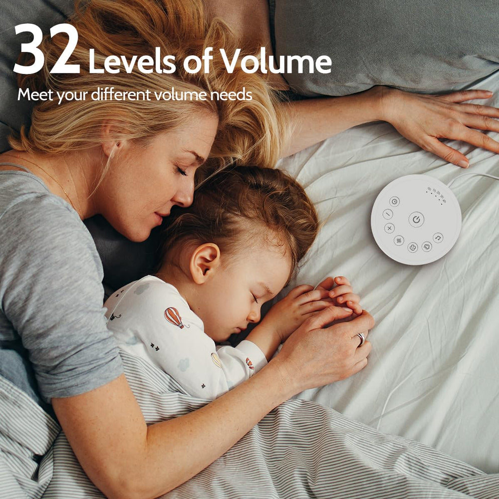 Color Noise sound machine compact design photo emphasizing portability and travel-friendly use