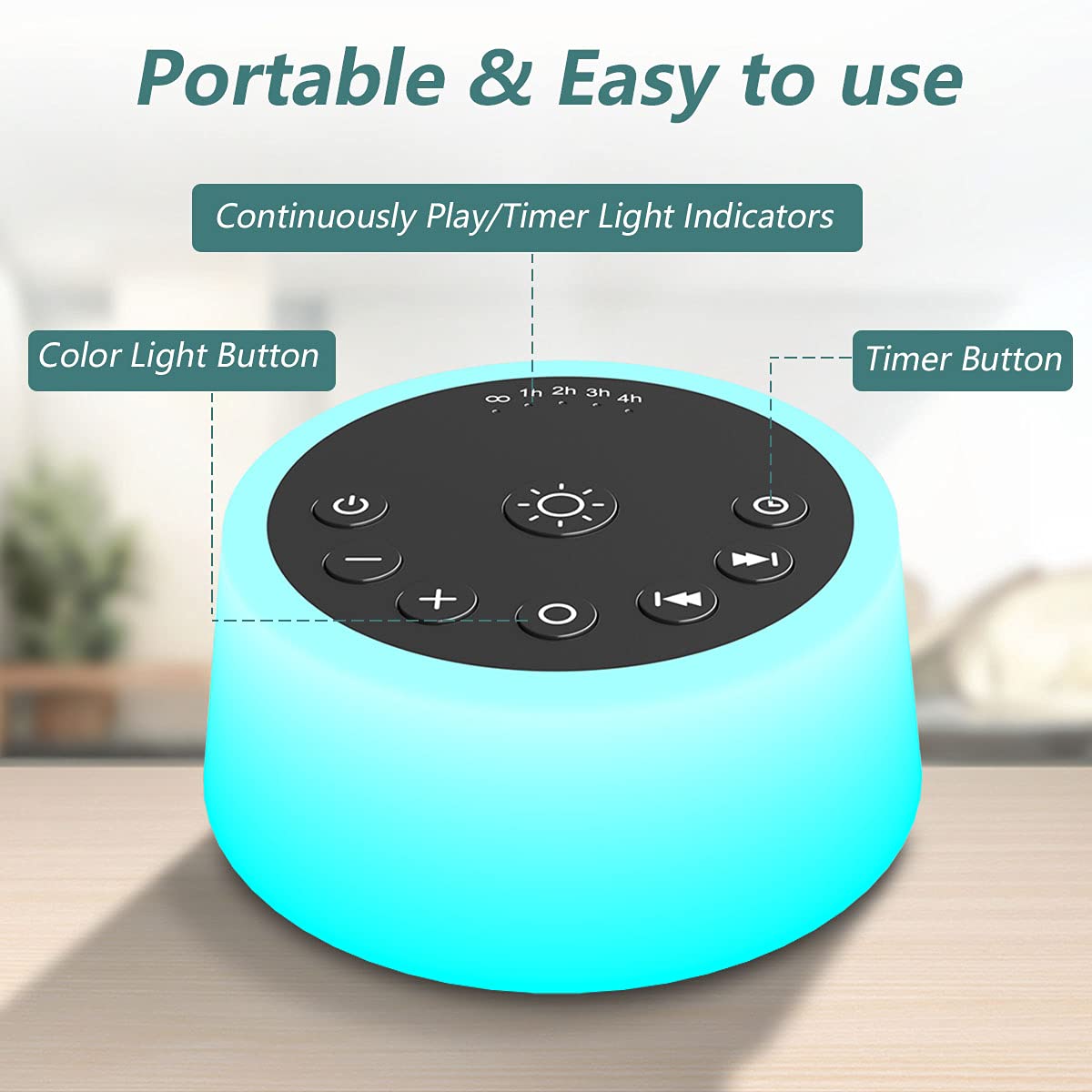 Color Noise memory function saves last settings for quick use.