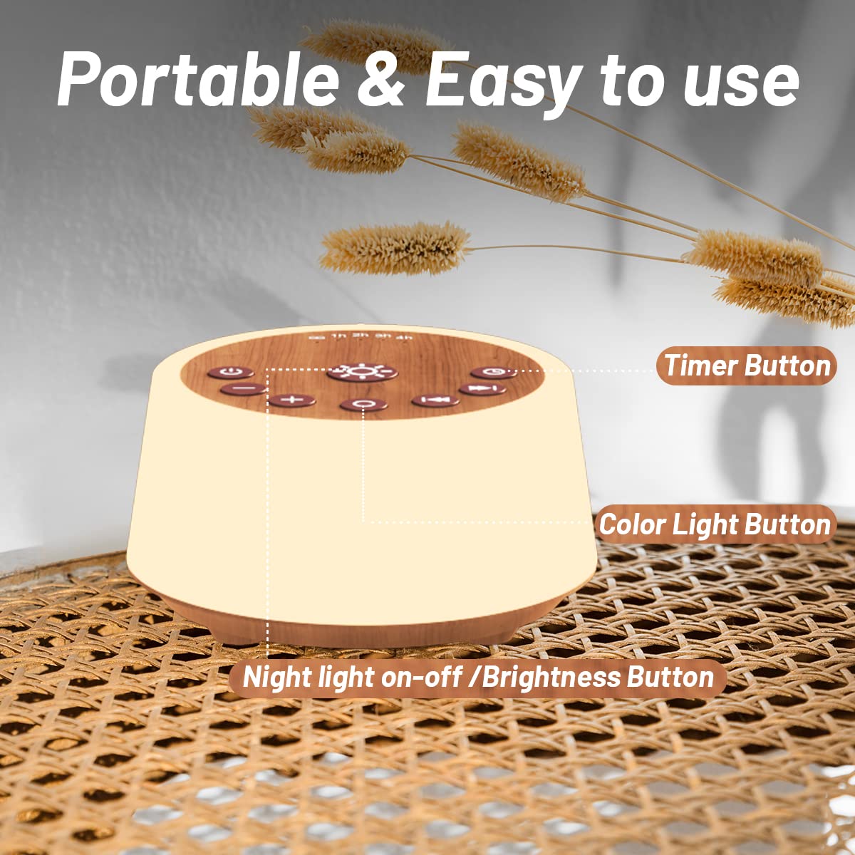 Color Noise sound machine remembers last settings for quick reuse.