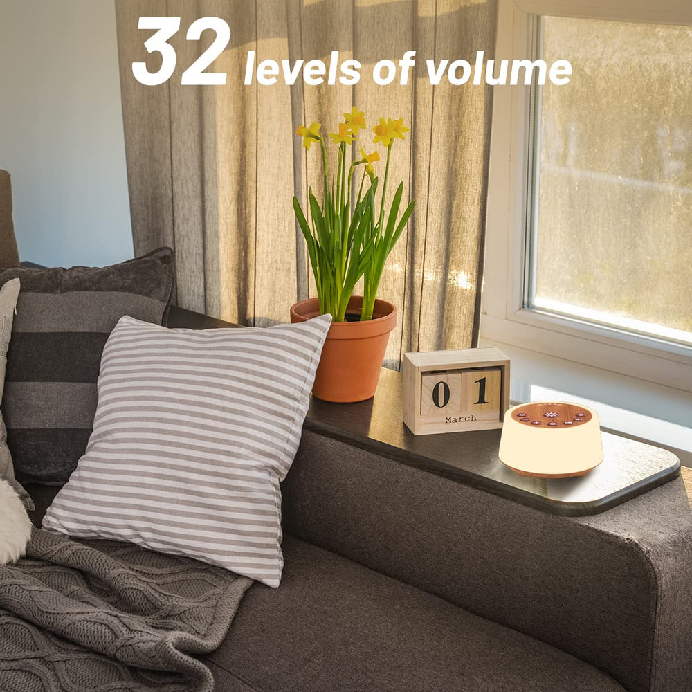 Color Noise sound machine is lightweight and portable for travel and in-room use.