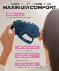 Colorado Home Co SUNDAYSILKS blackout mask surrounds eyes for complete light exclusion