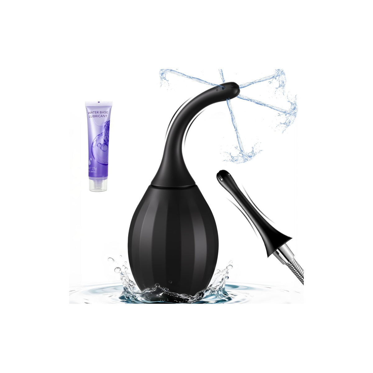 ColorfulParadise enema nozzle adjustable for comfortable positioning during use