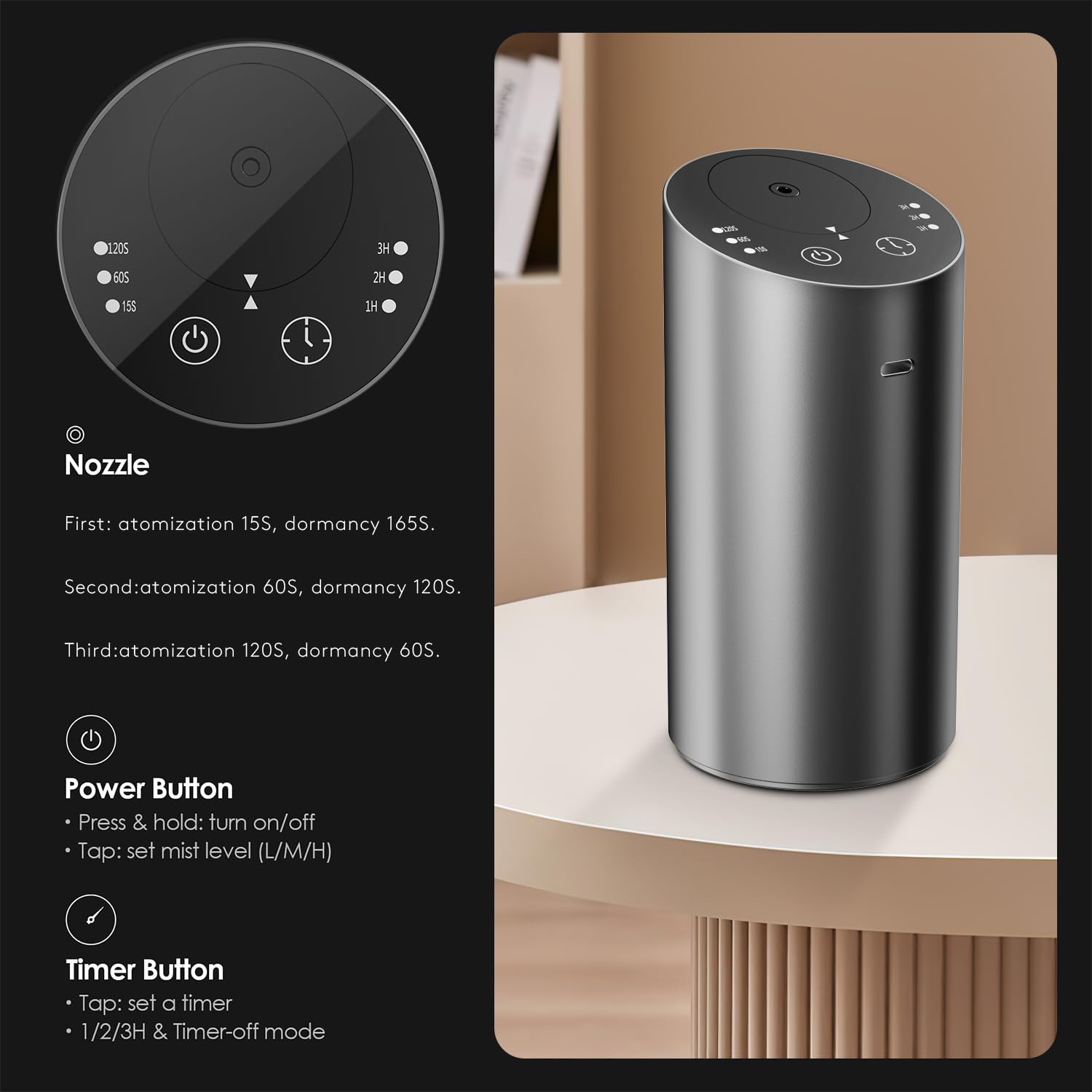 ColorSavvy diffuser operates quietly for peaceful driving