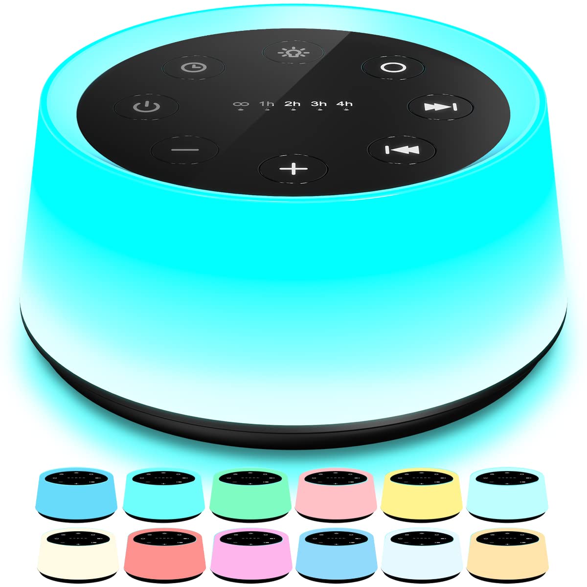 ColorsNoise sound machine with 30 sounds for better sleep and focus.