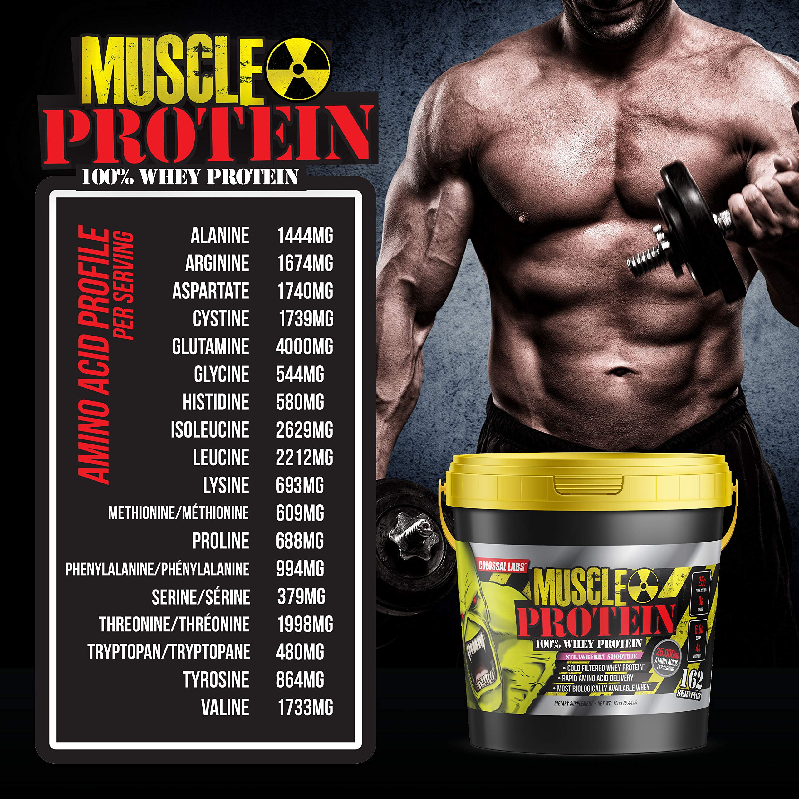 COLOSSAL LABS amino acid blend closeup highlighting essential nutrients
