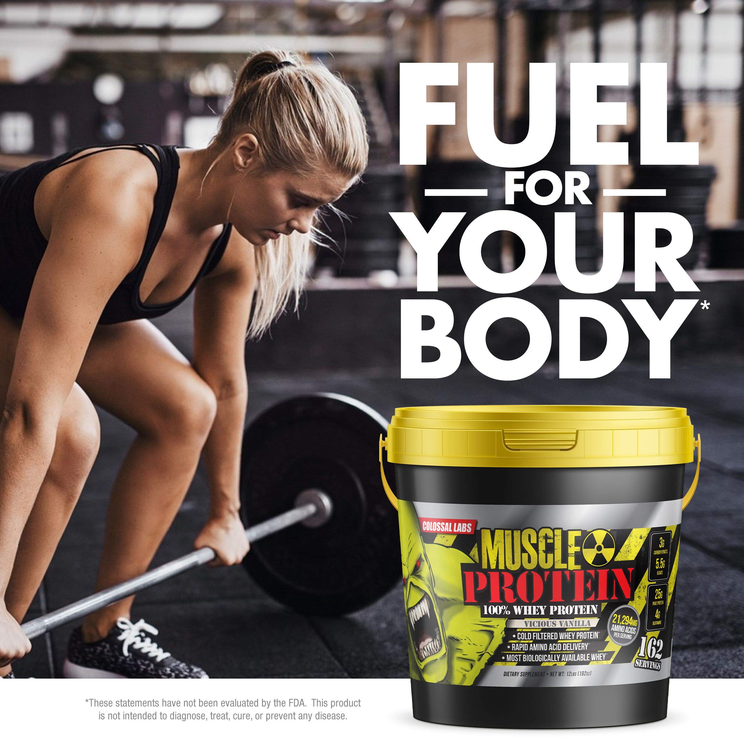 COLOSSAL LABS Muscle Whey Vanilla nutrition label helps informed choices