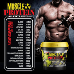 COLOSSAL LABS Muscle Whey Vanilla shake in glass shows smooth mixability