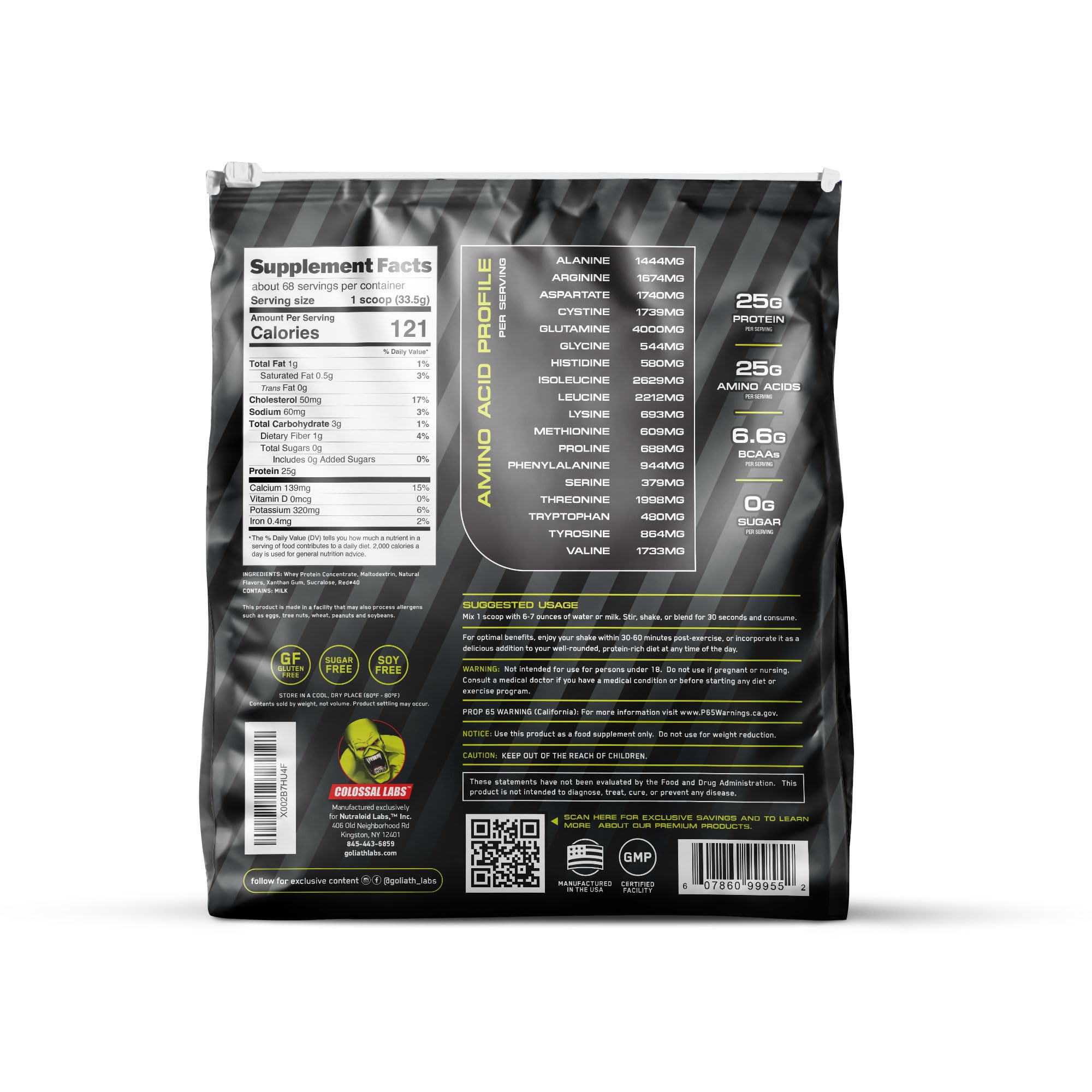 Colossal Labs whey protein powder 5lb chocolate in glass demonstrates versatility