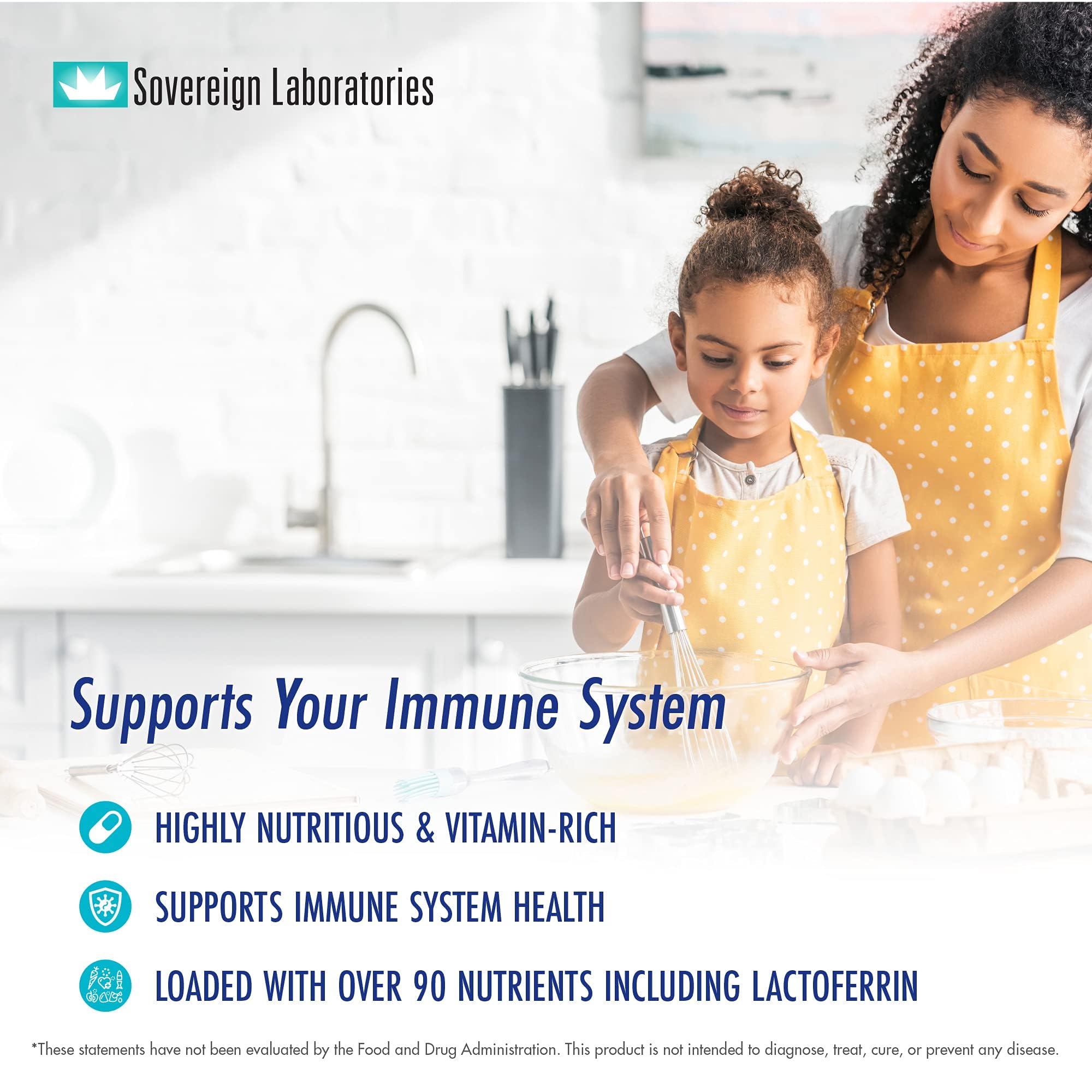 Colostrum-LD scoop and tub setup conveys simple, convenient daily servings