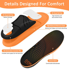 Com MUMU high-arch support insole designed for 260lbs plus stability.