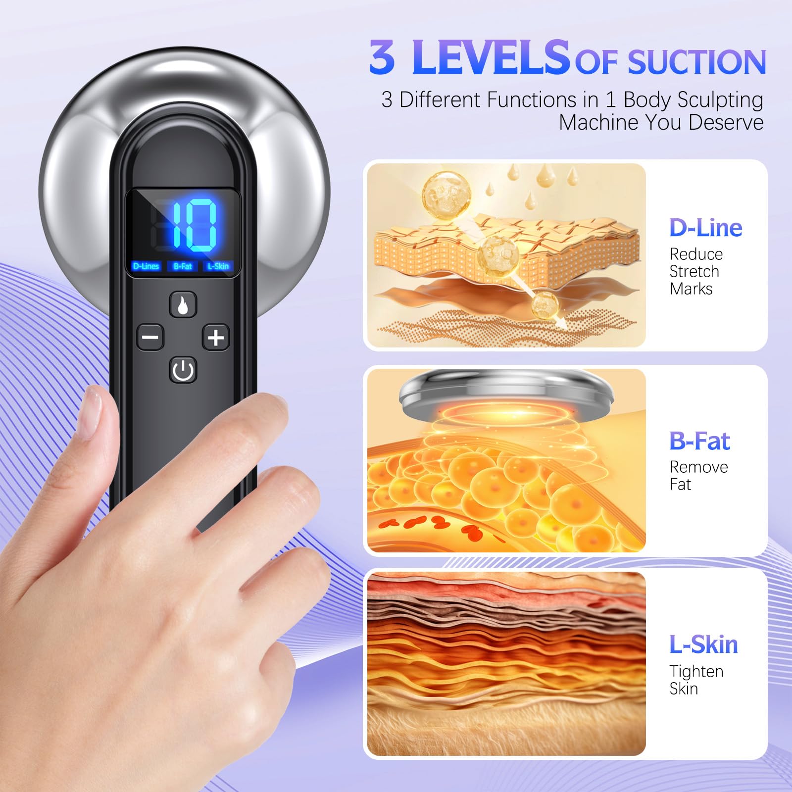 COMEBY Body Sculpting Machine demonstrates cordless portability for easy home or travel use.