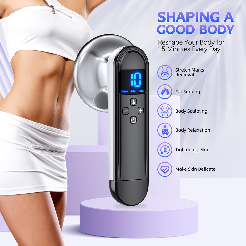 COMEBY Body Sculpting Machine charging via USB C for quick, convenient recharging.