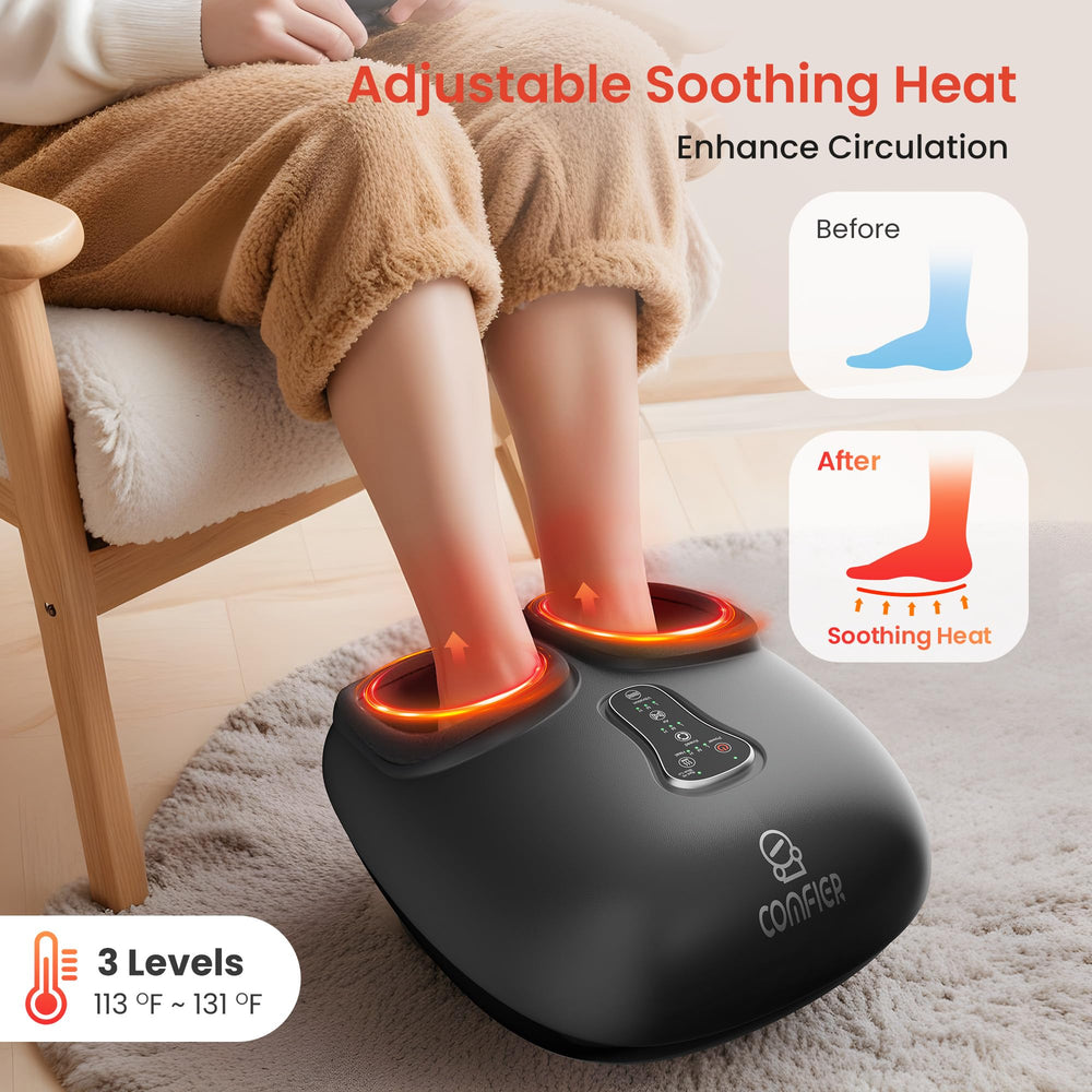 COMFIER 2025 heat function in action highlights warmth to comfort tired feet.