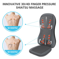 Comfier 2D/3D shiatsu massage provides customizable intensity for targeted relief