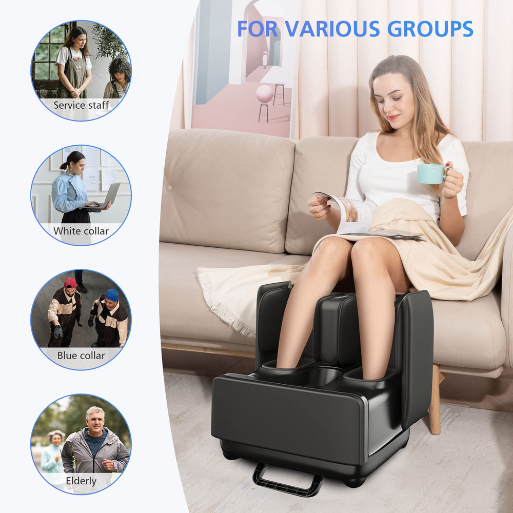 COMFIER massager shown at 20-degree incline for ergonomic comfort