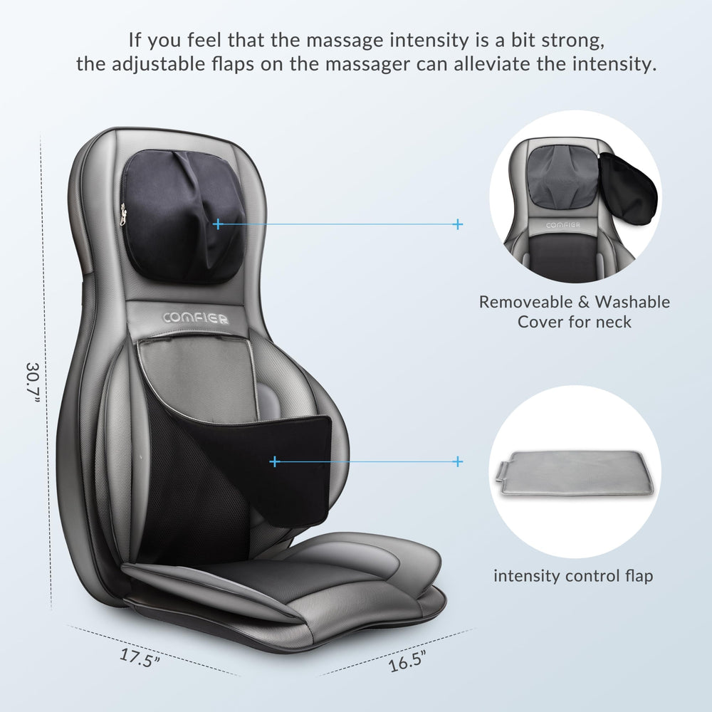 COMFIER adjustable massage head gap fits different body shapes for even coverage.