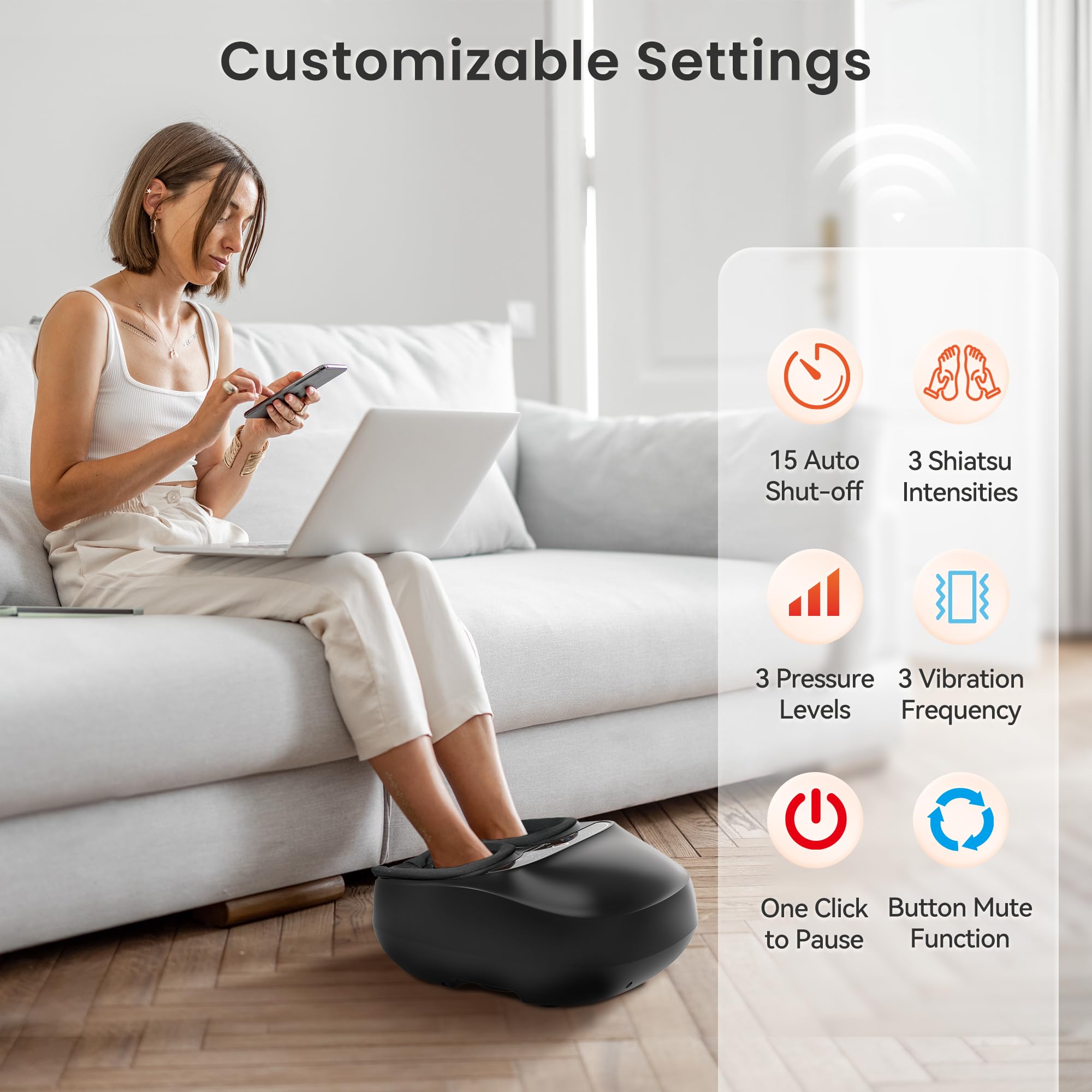 COMFIER Arch vibration feature supporting foot comfort
