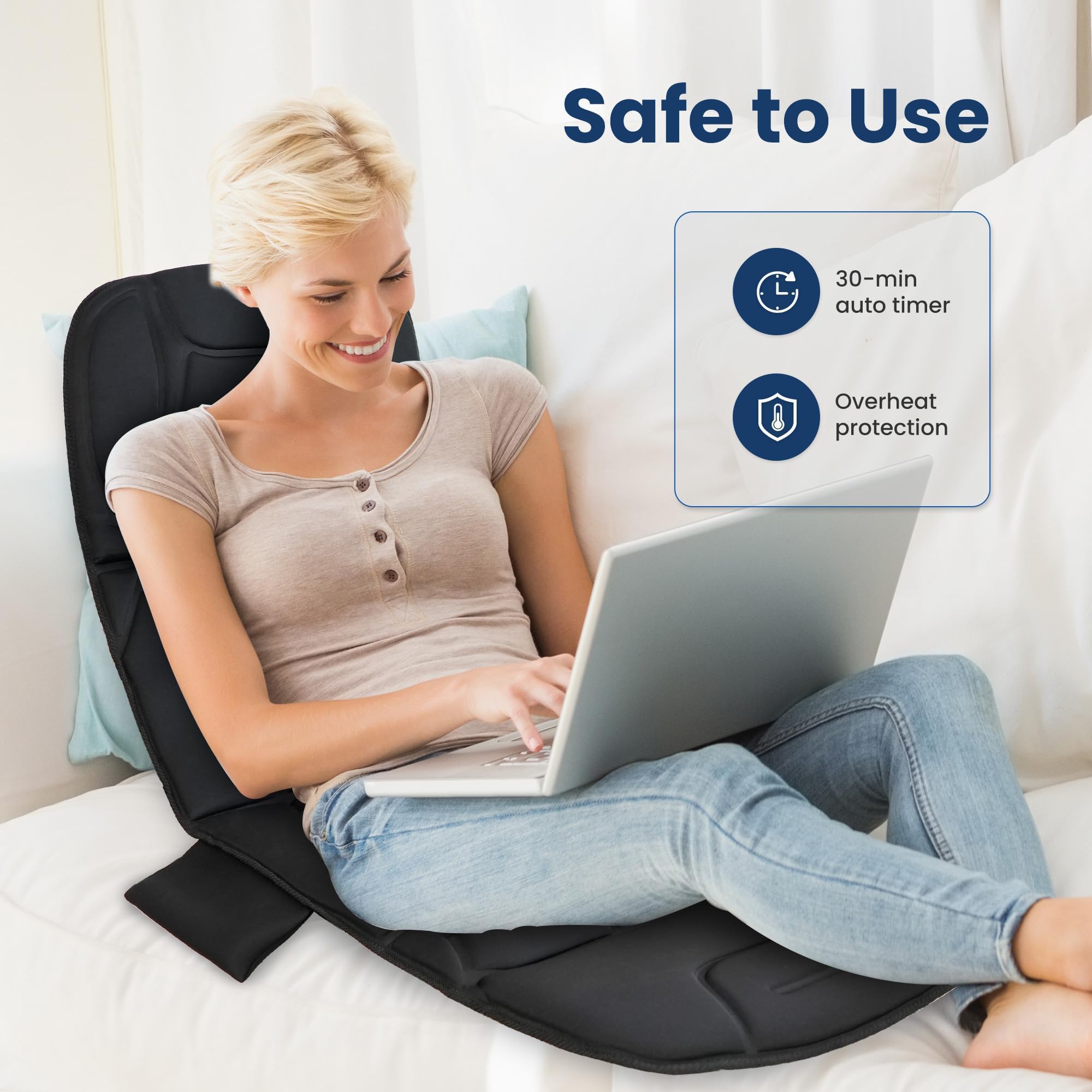 COMFIER auto-timer-massage ensures safe shut-off after use