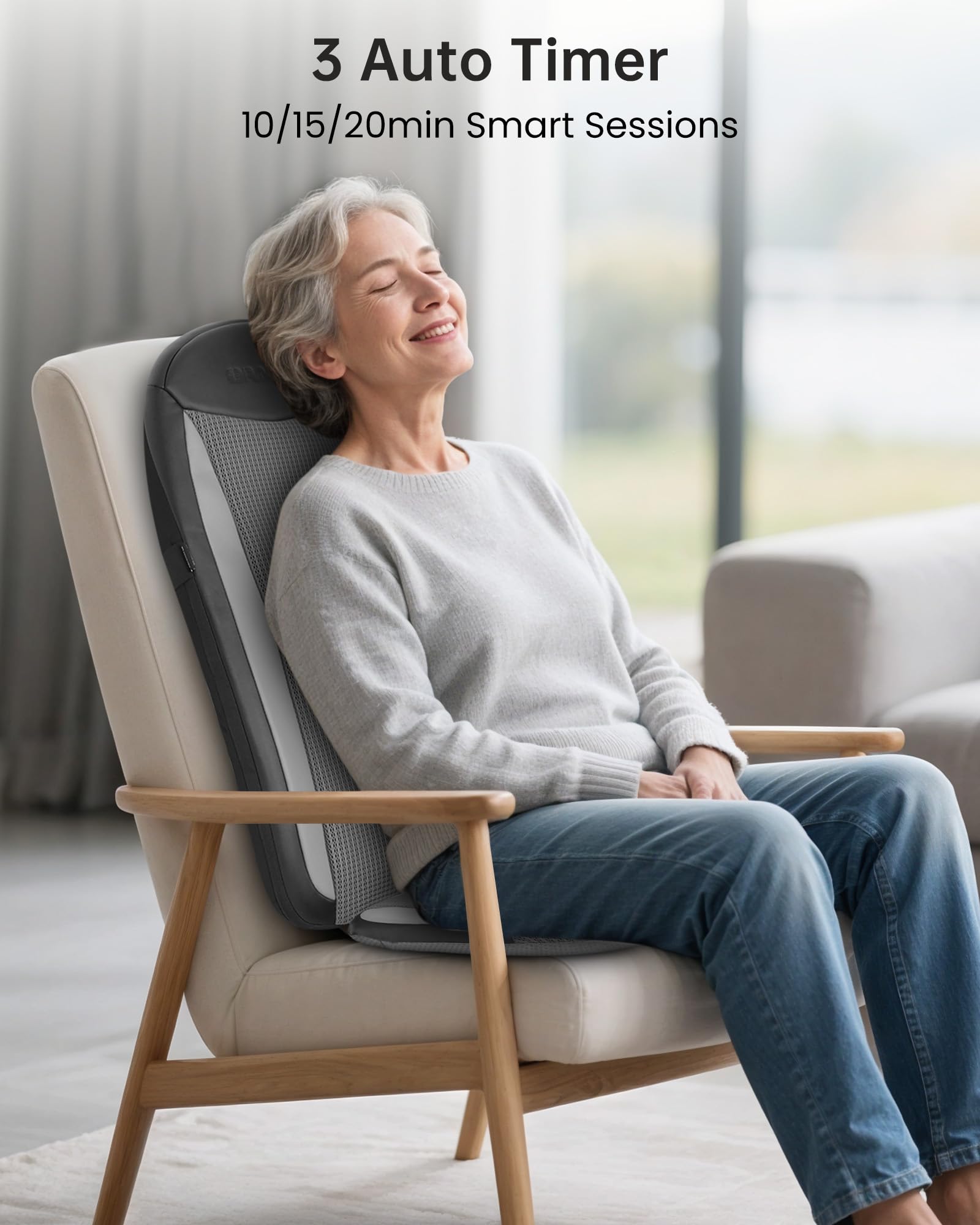 COMFIER back massage with three zones delivers tailored relief.