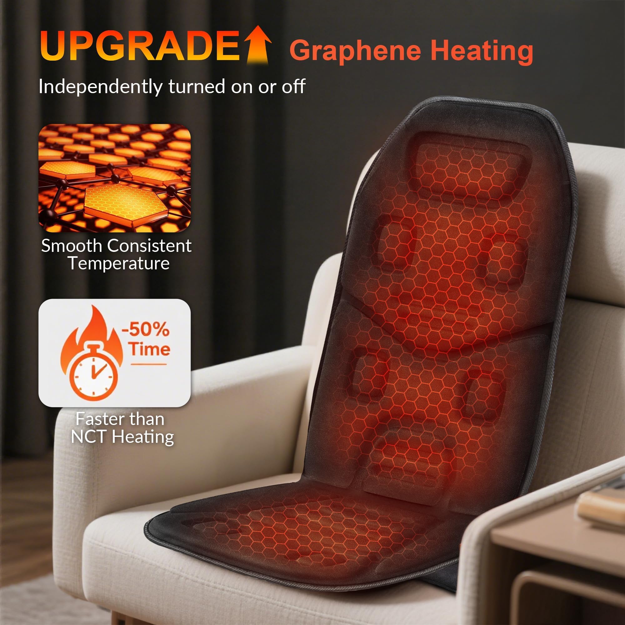 COMFIER massager chair neck region targets upper back for comfort.