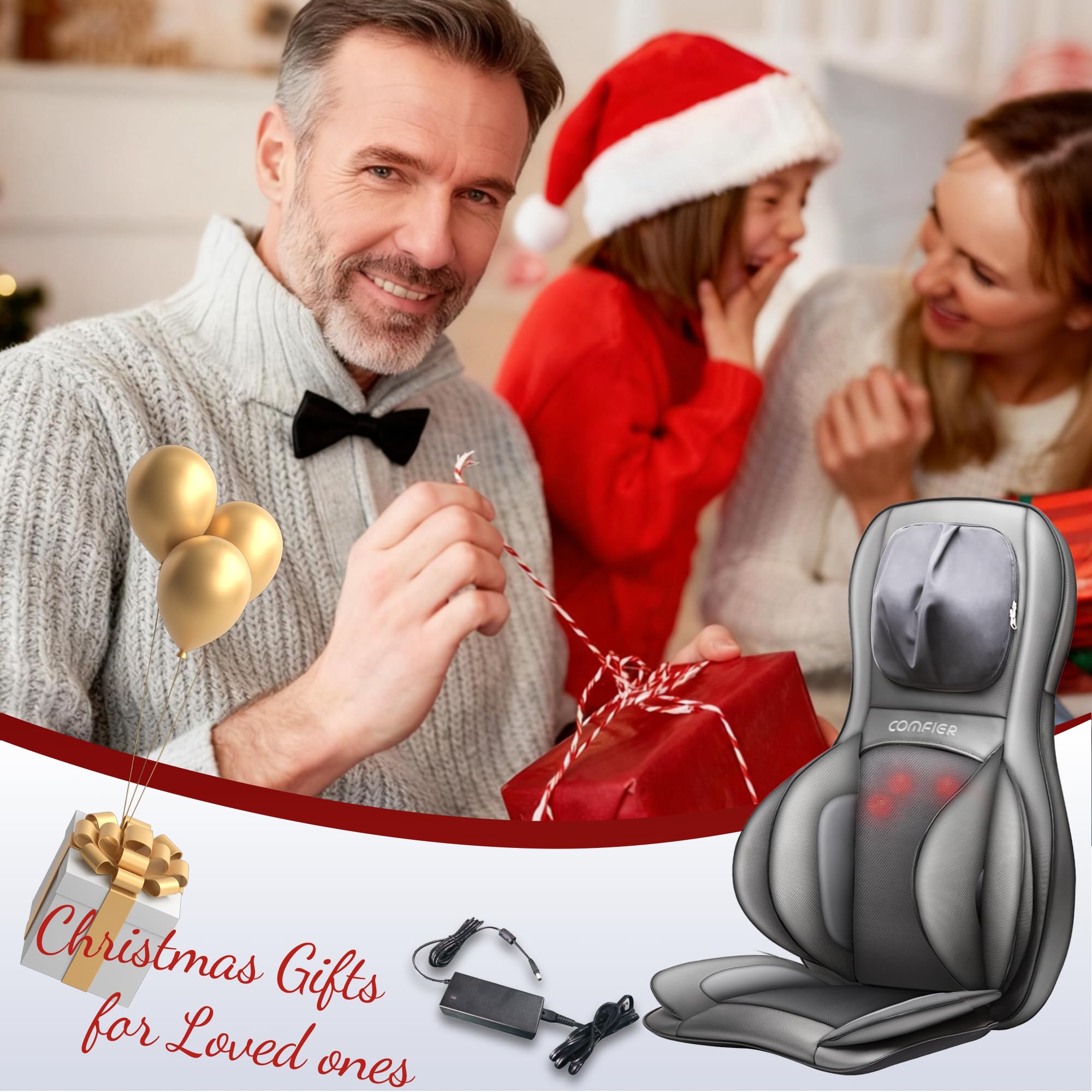 COMFIER gift-ready back massager packaging suitable for Mom or Dad