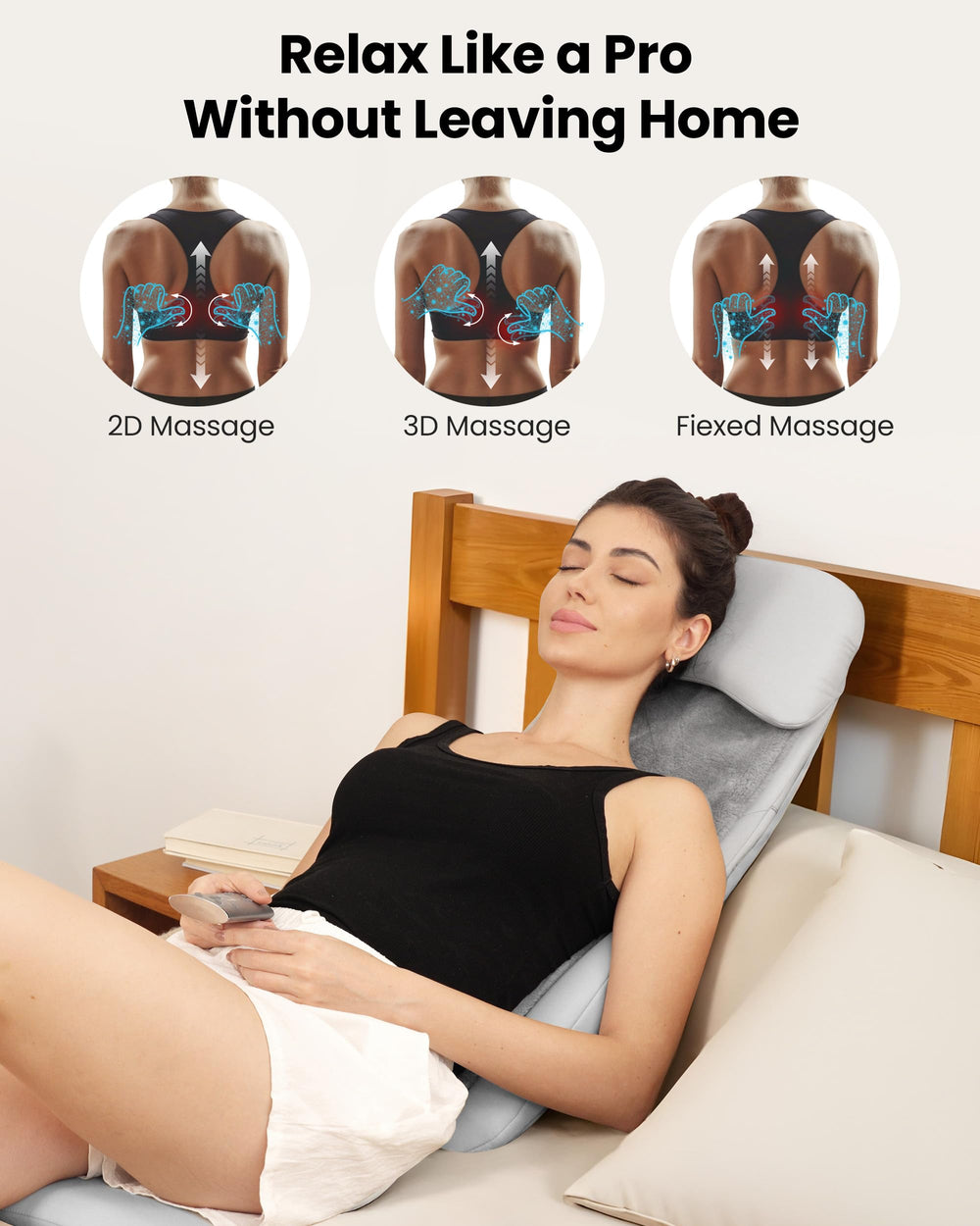 COMFIER back massager heat function provides soothing warmth