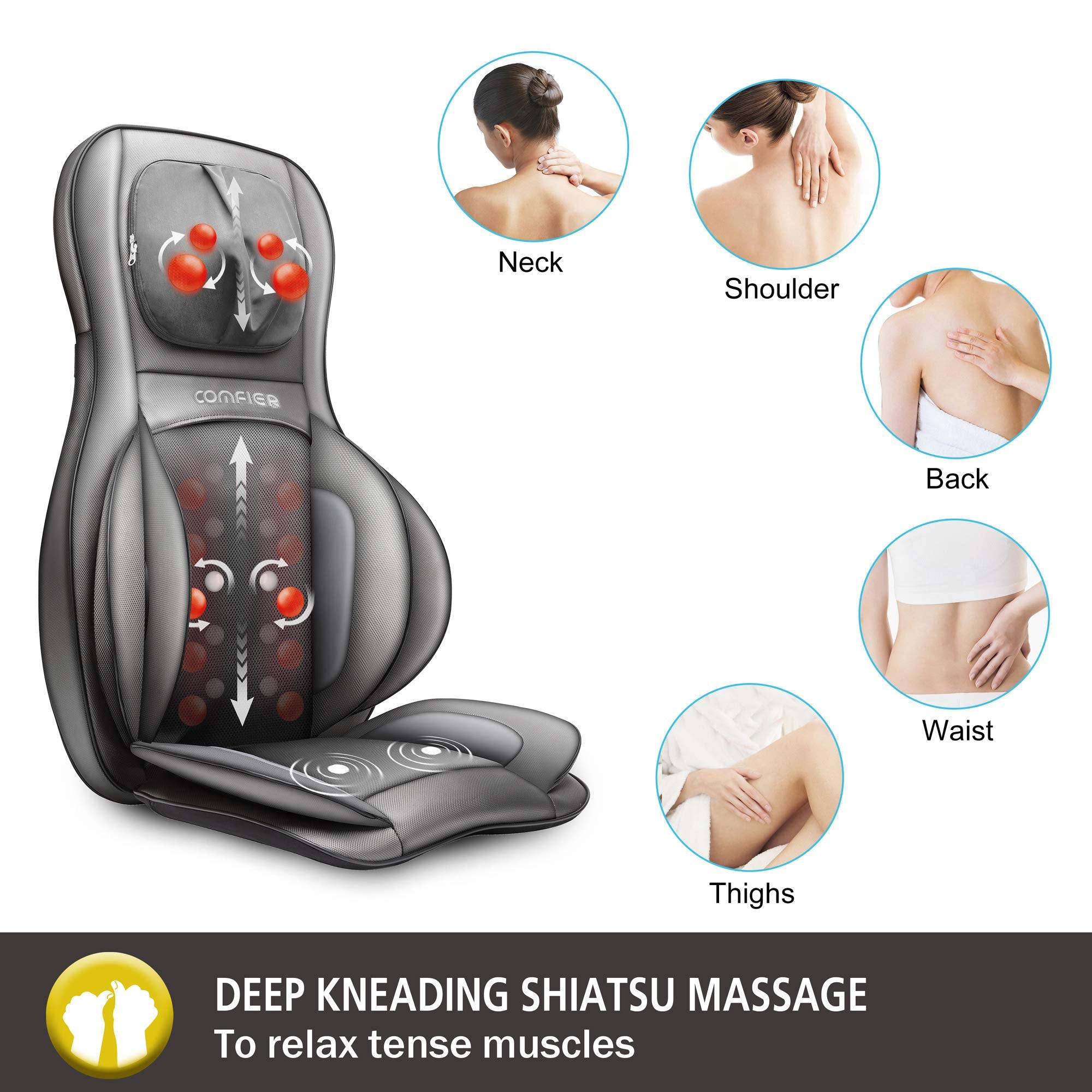 COMFIER massager heat function providing soothing warmth for tired muscles