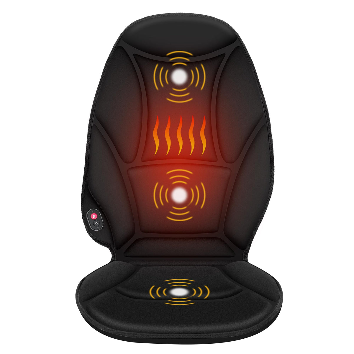 COMFIER back massager with heat on delivers gentle warmth for relaxing tired muscles.