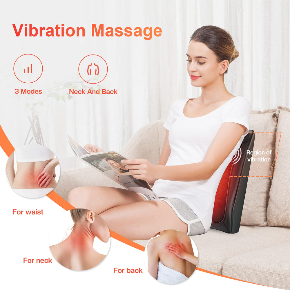 COMFIER massager heat zones, two zones heated for synchronized comfort.