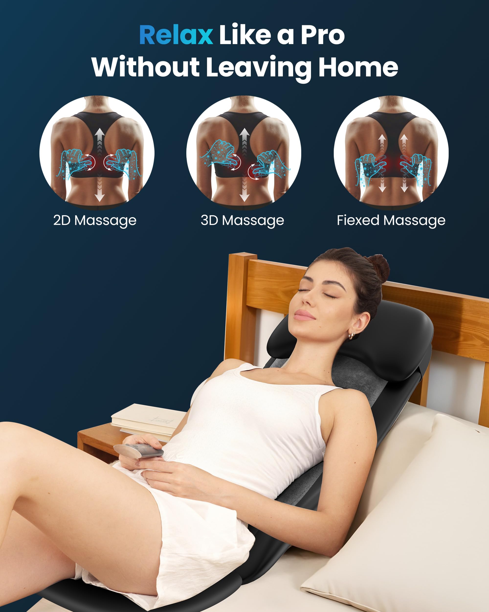 Removable plush cover adds soft comfort during use