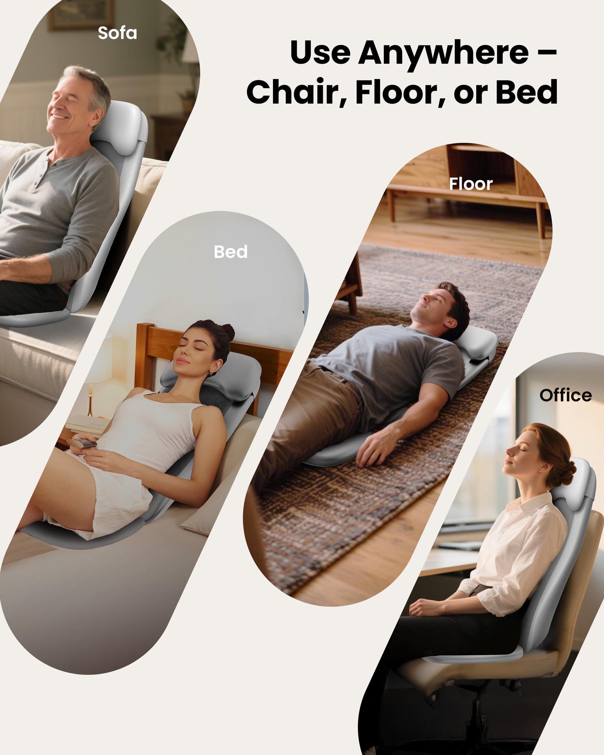 COMFIER massager fits office chairs, recliners, and sofas