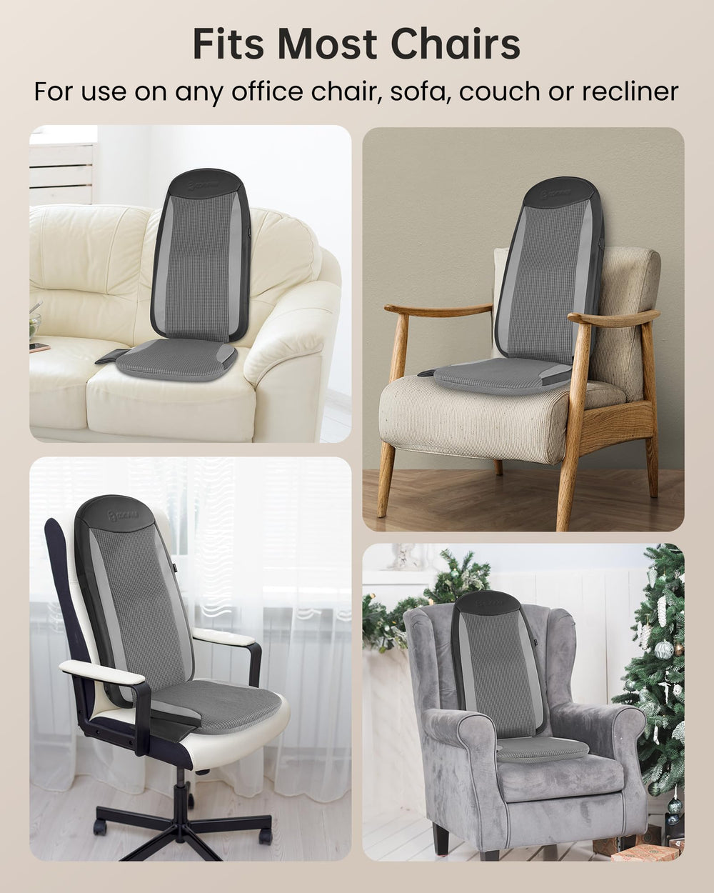 COMFIER chair pad massager set up easily in home or office.
