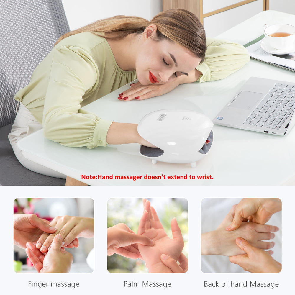 COMFIER compression massage targets the whole hand and fingers.