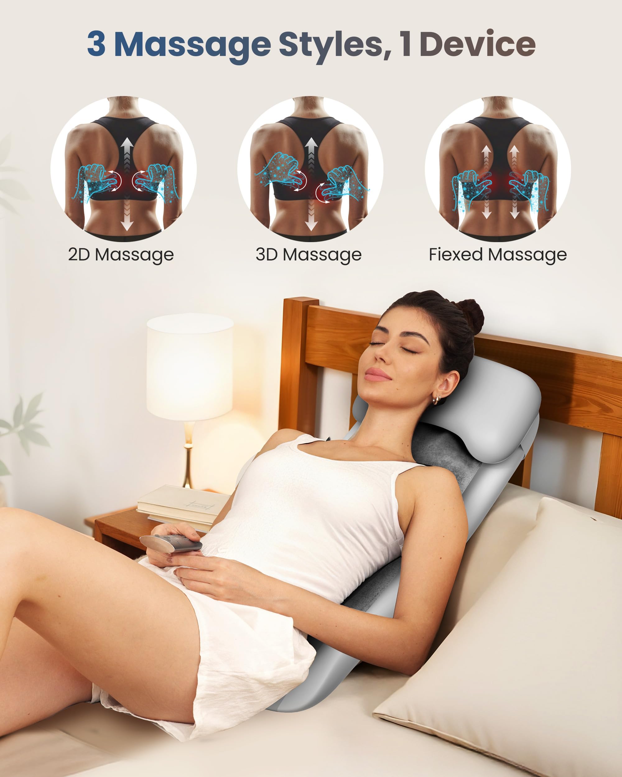 Detachable flap adds warmth and gentle pressure on COMFIER pad