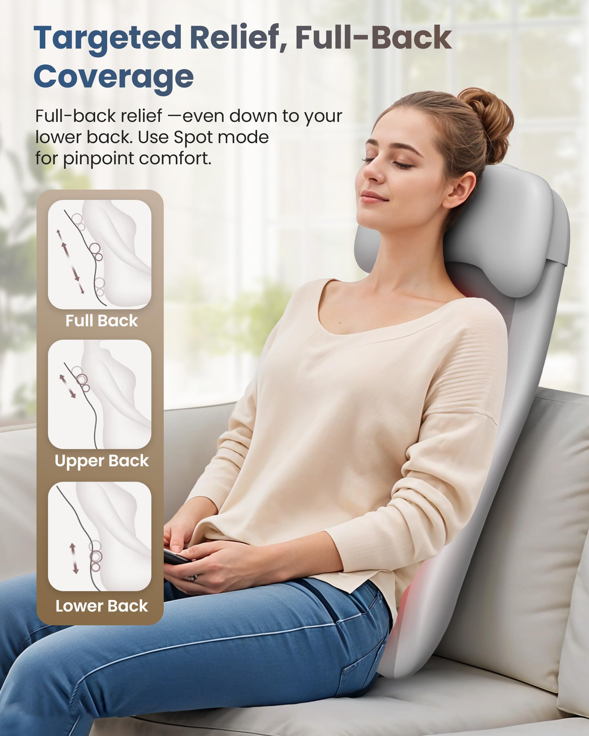 Compact design of COMFIER massager suitable for home, office, outdoors