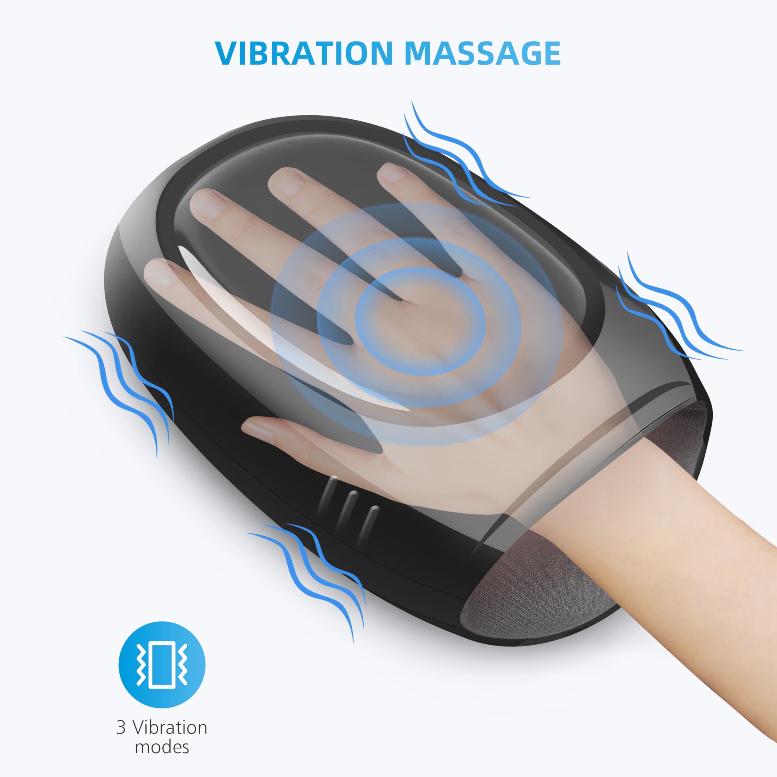 COMFIER cordless hand massager intensity levels tailor your massage.