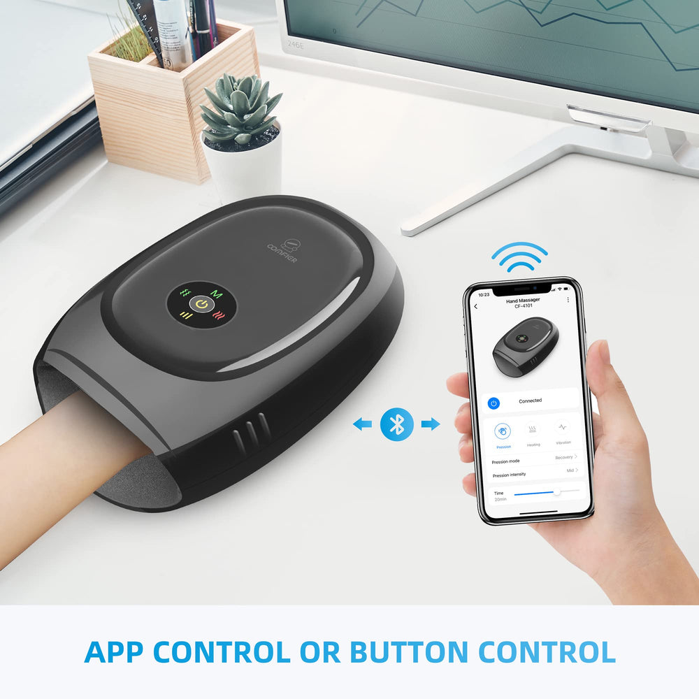 COMFIER cordless hand massager rechargeable battery for on-the-go use.