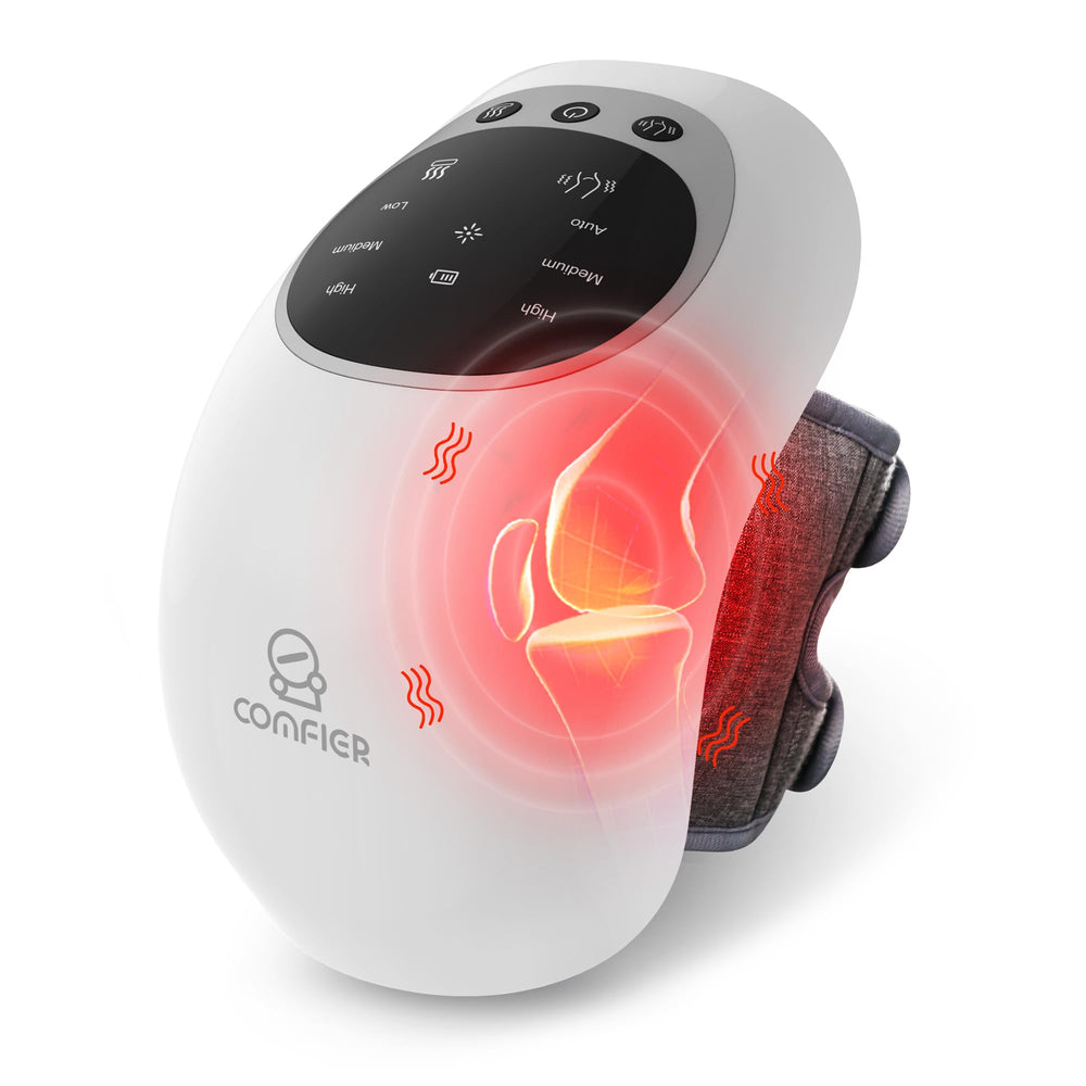 COMFIER cordless knee massager with heat in use for targeted relief.