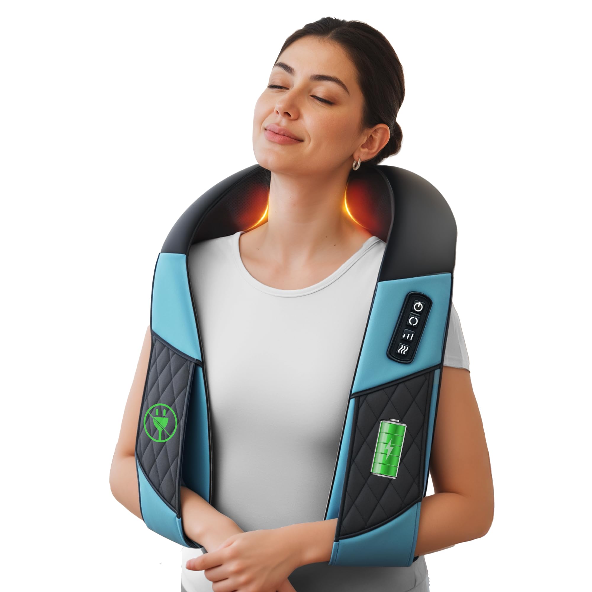 COMFIER cordless neck massager offering portable relief for travel and work breaks