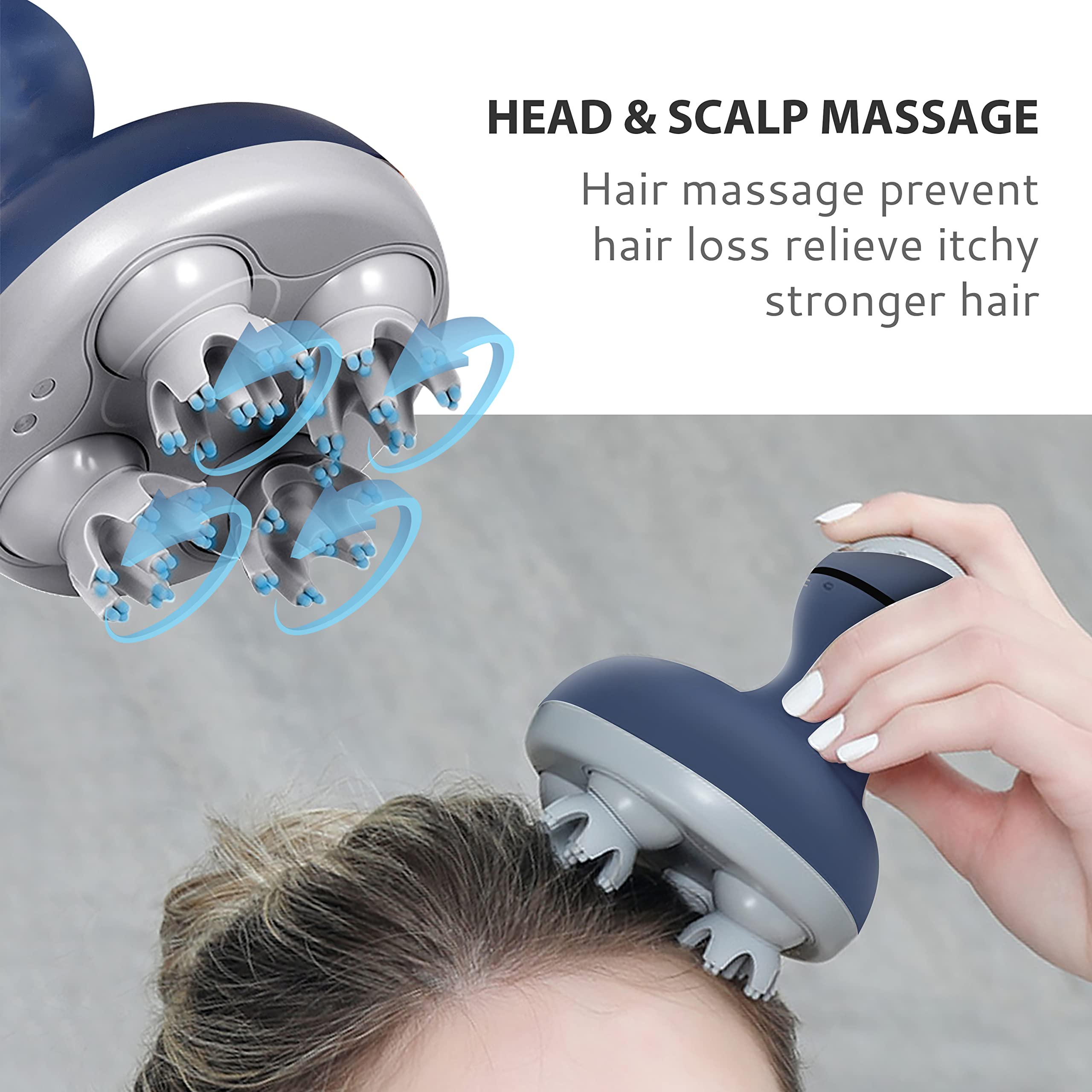 COMFIER scalp massager with four modes for customizable relaxation