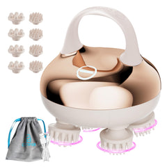 COMFIER Cordless Scalp Massager close-up showing 8 claws delivering deep kneading for relaxation.