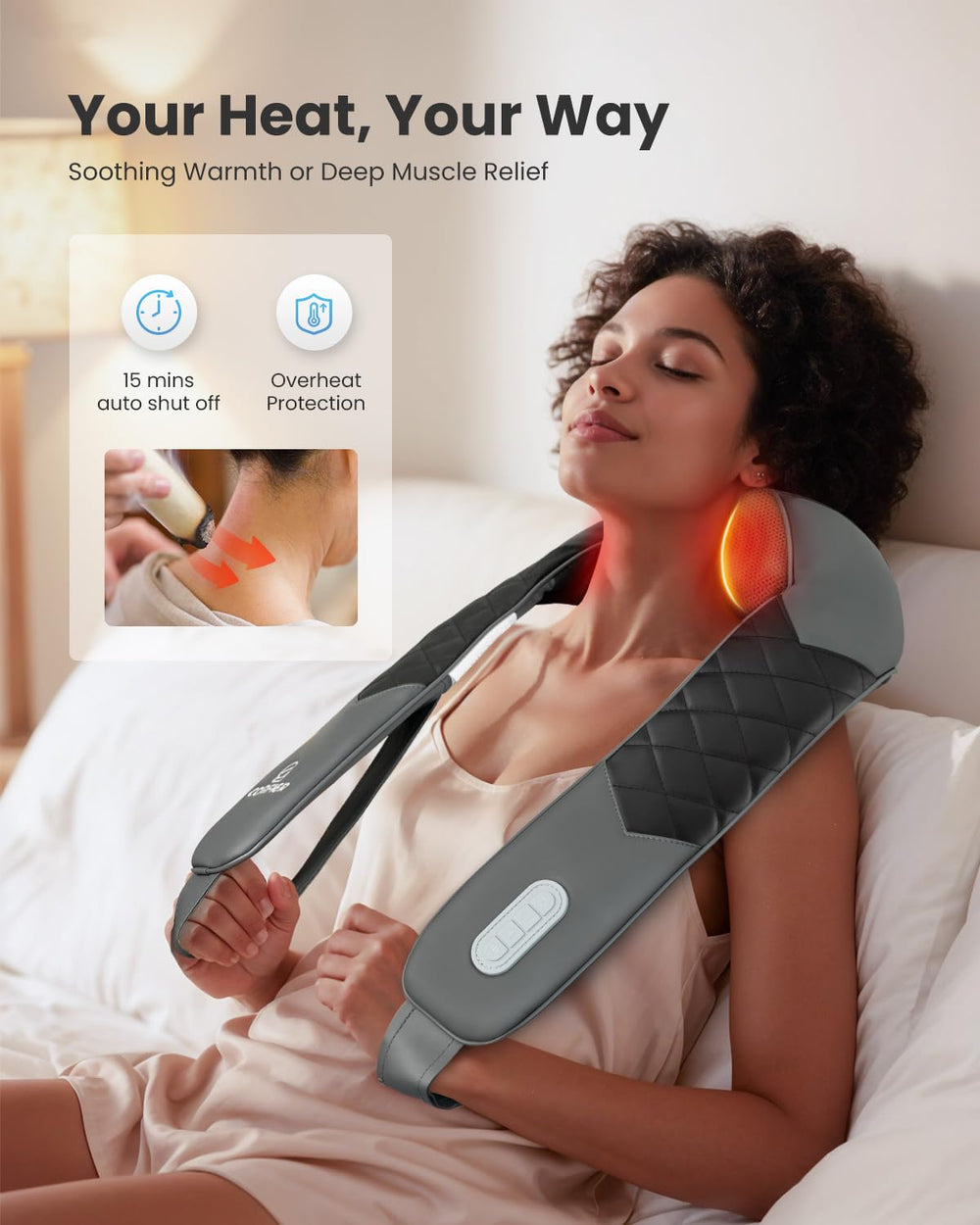 COMFIER deep-tissue neck back massage targets upper body tension.