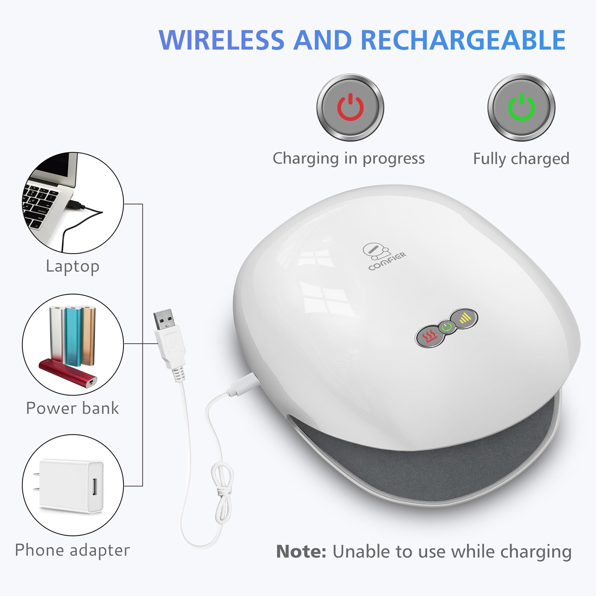 COMFIER ergonomic design supports convenient use at home or office.