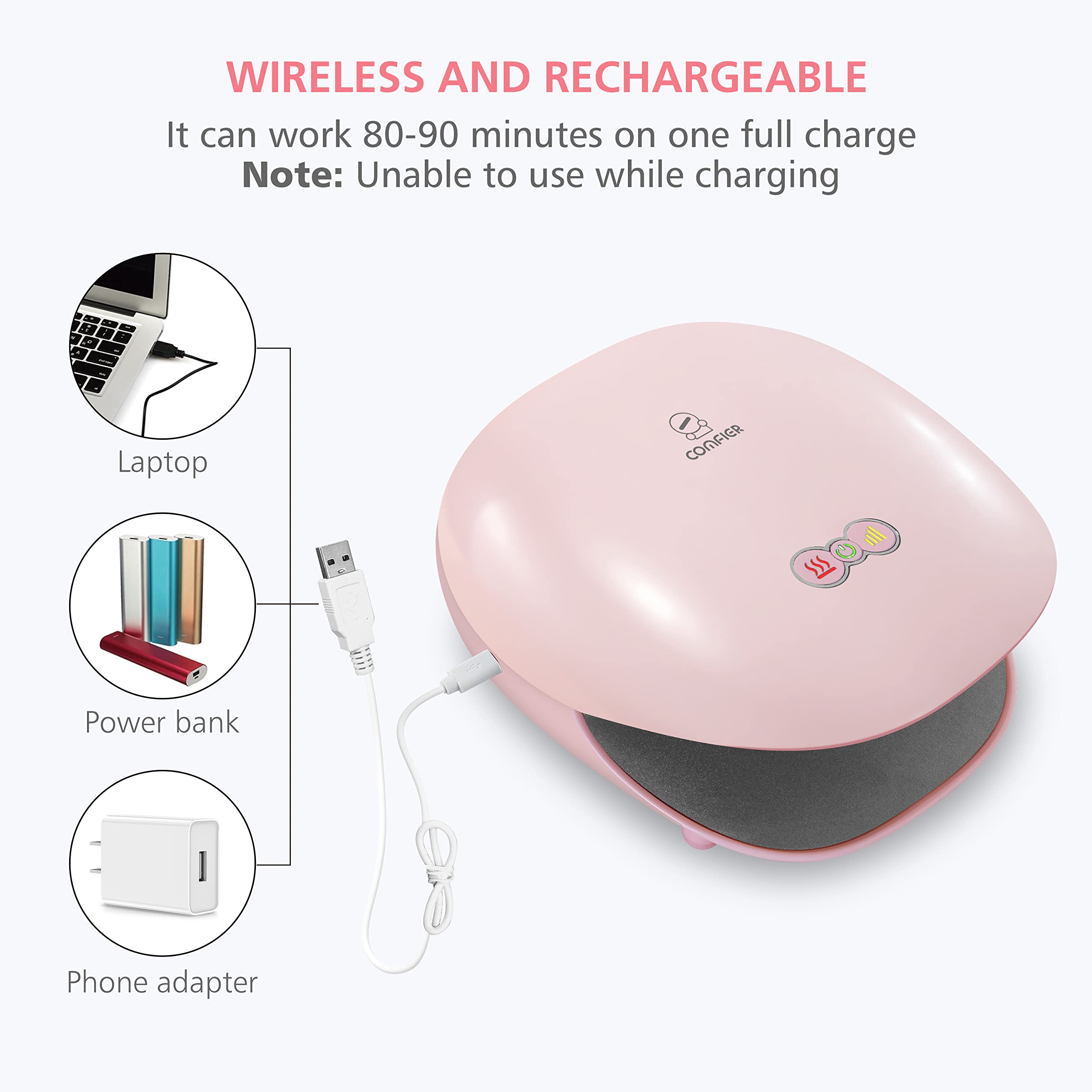 COMFIER at-desk hand massage setup for quick relief during work
