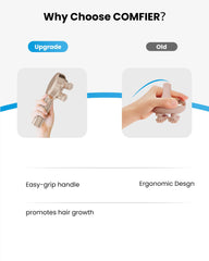 COMFIER eight silicone claws provide gentle contact for soothing scalp massage.