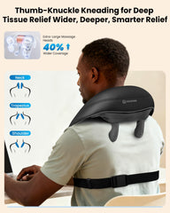 COMFIER ergonomic shoulder-massager design hugs curves for deep relief