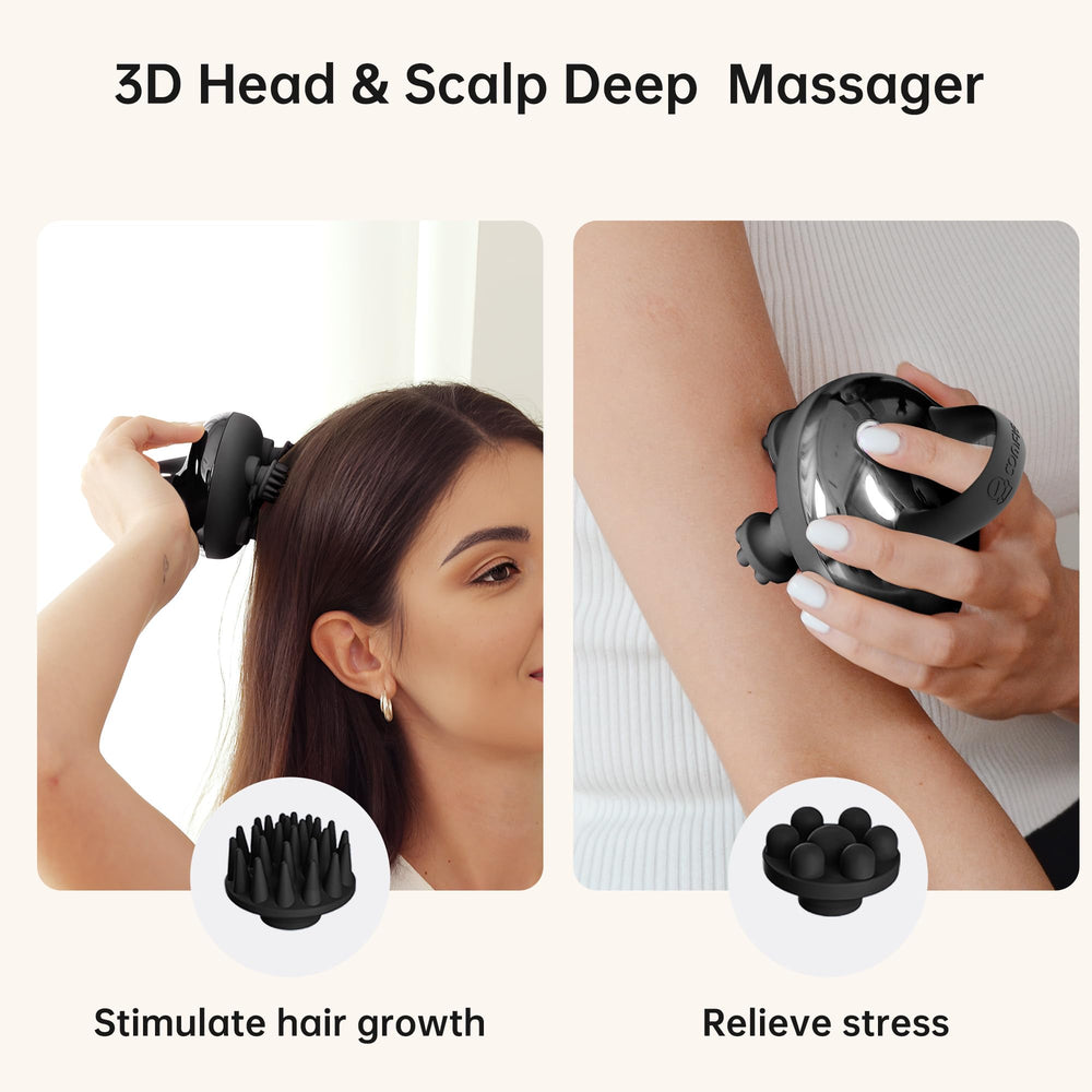 COMFIER ergonomic silicone handle reduces grip strain during massages.